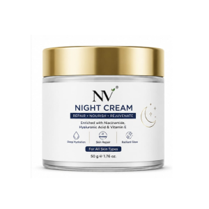 NV Night Cream with Niacinamide, Hyaluronic Acid & Vitamin E – 50g