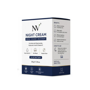 NV Night Cream with Niacinamide, Hyaluronic Acid & Vitamin E – 50g